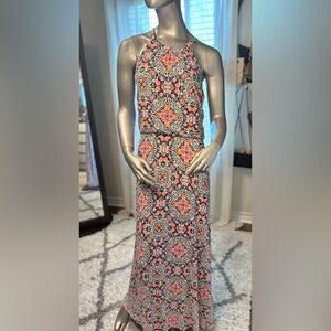Cynthia Rowley Floral Halter Maxi Dress Size M
